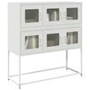 vidaXL Sideboard White Cold-rolled Steel Medium Sideboard Rectangular