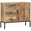 vidaXL Sideboard Mango Wood with Iron Solid Mango Wood Medium Sideboard