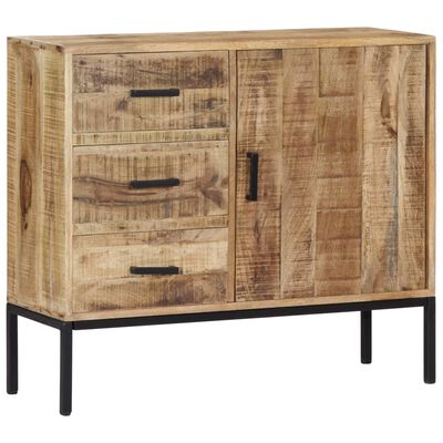 vidaXL Sideboard 34.6"x11.8"x28" Solid Mango Wood