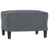 vidaXL 3-seater Sofa With Footstool Dark Gray Velvet 3-Seater
