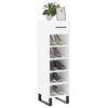 vidaXL Shoe Cabinet White Engineered wood, iron 41.3 in height