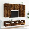 vidaXL TV Wall Cabinet Smoked Oak Engineered Wood 31.5 x 11.8 x 11.8 in