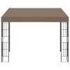vidaXL Wall-mounted Gazebo Taupe Steel, Polyester Large Durable