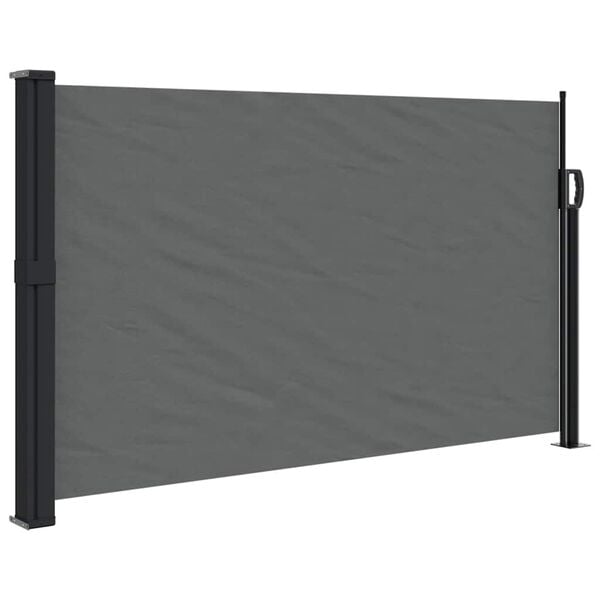 vidaXL Retractable Side Awning Anthracite 100% polyester with PU coating