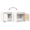 vidaXL Bedside Cabinet Set of 2 White Solid pine wood Small