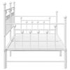 vidaXL Daybed Frame with Headboard White 35.4" x 78.7" Steel