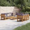 vidaXL Garden Lounge Set Dark grey cushions with natural wood