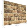 vidaXL 3D Wall Panels with Dark Sand Brick Design 10 pcs EPS