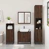 vidaXL Bathroom Furniture Set Brown Oak Engineered Wood, Metal Large