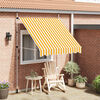 vidaXL Retractable Awning Orange and White Stripes