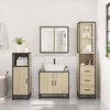 vidaXL Bathroom Furniture Set Sonoma oak Engineered wood, metal Medium