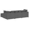vidaXL Modular Sofa Dark Grey Fabric (100% Polyester) Large Modular