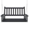 vidaXL Garden Swing Bench Black Solid fir wood, galvanized iron Standard