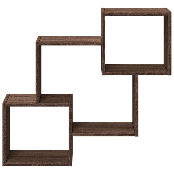 vidaXL Wall Cabinet Brown Oak Engineered Wood Medium Wall Cabinet