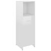vidaXL Bathroom Furniture Set Shiny white Engineered wood Medium
