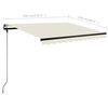 vidaXL Retractable Awning Cream, Grey