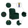 vidaXL Massage Recliner Chair Dark Green Velvet, Metal, Plywood Medium