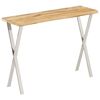 vidaXL Console Table Natural wood and metallic