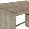 vidaXL 3 Piece Patio Dining Set with Cushions Light Grey Poly Rattan