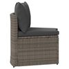 vidaXL 2 Piece Patio Sofa Set with Cushions Poly Rattan Gray