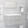 vidaXL Bathroom Furniture Set Concrete Grey Engineered Wood