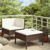 vidaXL Garden Furniture Set Brown and Cream White