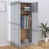 vidaXL Wardrobe Grey Sonoma Engineered wood 35.4 x 19.7 x 78.7 in