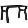 vidaXL Coffee Table Leg Black Powder-coated steel Medium Durable