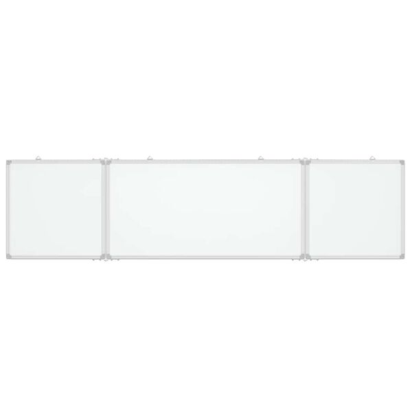 vidaXL Magnetic Whiteboard Foldable 78.7x19.7x0.7" Aluminium
