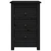 vidaXL Bedside Cabinet Set of 2 Black Solid pine wood Medium