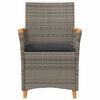 vidaXL Garden Chair Grey PE rattan 23.2 x 24.0 x 35.4 in