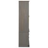 vidaXL Wine Cabinet HALDEN with Wine Racks and Sliding Door Grey Pine