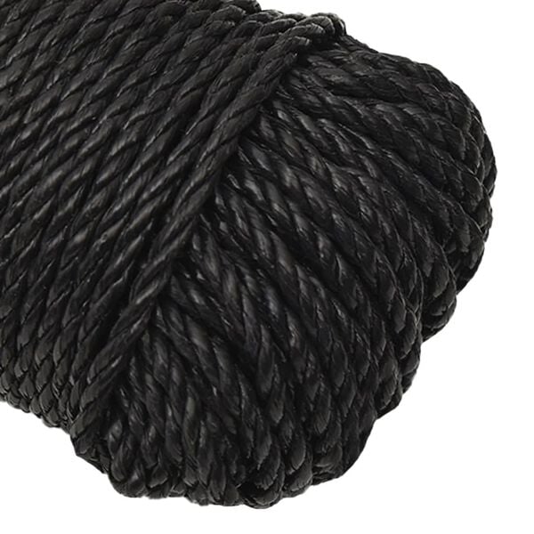 vidaXL Work Rope Black 0.31 " 82.0 ' Polypropylene
