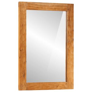 vidaXL Bathroom Mirror Brown Solid Acacia wood, Glass Medium