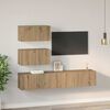 vidaXL TV Cabinet Set Wall-mounted 4 pcs Artisan Oak Engineered Wood