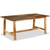 vidaXL Dining Table Multicolored Reclaimed Wood Large Industrial