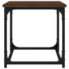 vidaXL Side Table Brown oak Engineered wood, steel Small Adjustable Feet