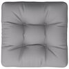 vidaXL Pallet Cushion Grey 100% polyester 9.0" x 9.0" x 1.5