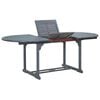 vidaXL Garden Dining Set Grey Solid Acacia wood Extendable Extendable