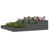 vidaXL Planter Grey Solid Pine Wood Large Decorative Inlays Planter