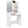 vidaXL Dressing Table High gloss white Engineered wood Standard
