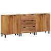 vidaXL Sideboard 3 pcs Brown 23.6" x 13" x 29.5" Solid Acacia wood