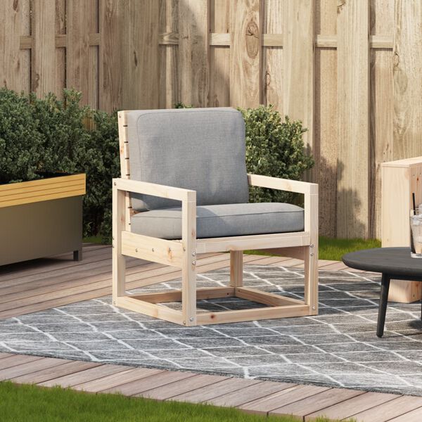 vidaXL Garden Chair Natural Pine Solid Pine Wood Medium Durable