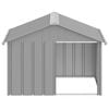vidaXL Dog House Grey Galvanized steel 45.9 x 40.6 x 32.1 in Durable