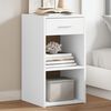 vidaXL Bedside Cabinet Set of 2 White Engineered Wood Compact