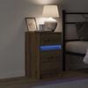 vidaXL Bedside Cabinet artisan oak 38 x 34 x 61 cm Engineered wood