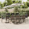 vidaXL Garden Dining Set Black and grey