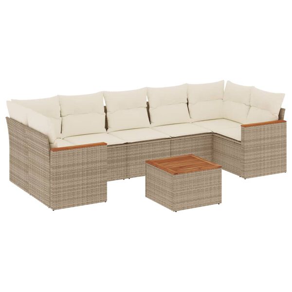 vidaXL Garden Sofa Set Beige