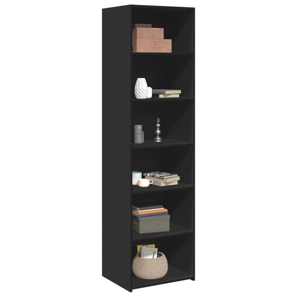 vidaXL Highboard Black Engineered wood Tall Highboard Rectangular