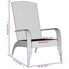 vidaXL Garden Adirondack Chair Grey Poly rattan, powder-coated steel